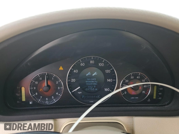 2007 Mercedes-Benz CLK 350 with VIN WDBTK56F67F211595, listed as a Copart auction lot 76596154 with 158,864 mi miles and Salvage Title. Bid and sale history available at DreamBid. Image 9.