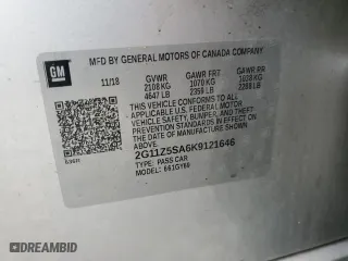 2019 Chevrolet Impala LT with VIN 2G11Z5SA6K9121646, listed as a Copart auction lot 79085224 with 131,634 mi miles and Non Repairable. Bid and sale history available at carsss.com. Image 13.