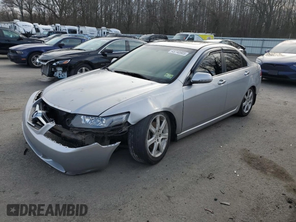2004 Acura TSX w/Navigation with VIN JH4CL96914C045076, listed as a Copart auction lot 45740905 with 119,878 mi miles and Salvage Title. Bid and sale history available at carsss.com. Image 1.