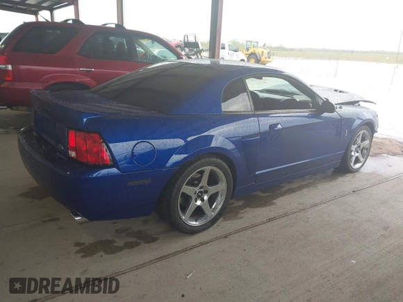 2003 Ford Mustang SVT Cobra with VIN 1FAFP48Y53F346673, listed as a IAAI auction lot 41894679 with 1 mi miles. Bid and sale history available at carsss.com. Image 4.