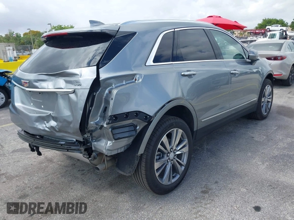 2025 Cadillac XT5 FWD Premium Luxury with VIN 1GYKNCRS4SZ120666, listed as a IAAI auction lot 41958229 with 10,246 mi miles and . Bid and sale history available at DreamBid. Image 4.