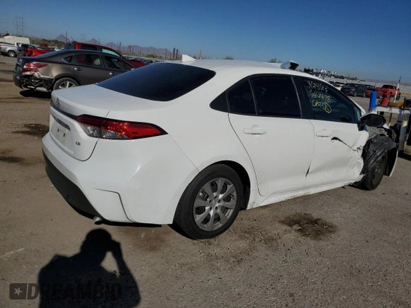 2023 Toyota Corolla LE with VIN 5YFB4MDE6PP002670, listed as a Copart auction lot 50578335 with 32,573 mi miles and Salvage Title. Bid and sale history available at carsss.com. Image 3.