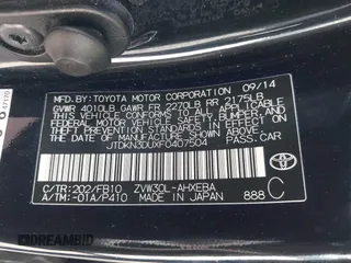 2015 Toyota Prius Four with VIN JTDKN3DUXF0407504, listed as a IAAI auction lot 42087137 with 125,352 mi miles. Bid and sale history available at carsss.com. Image 9.