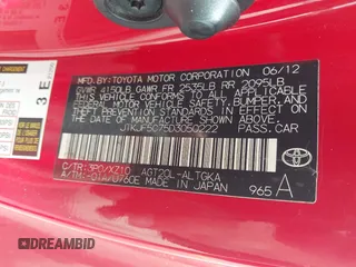 2013 Scion tC z VIN JTKJF5C75D3050222, wystawiony jako IAAI lot #42283520 z przebiegiem 95 129 mil mil oraz . Historia ofert i sprzedaży dostępna na DreamBid. Obrazek 9.