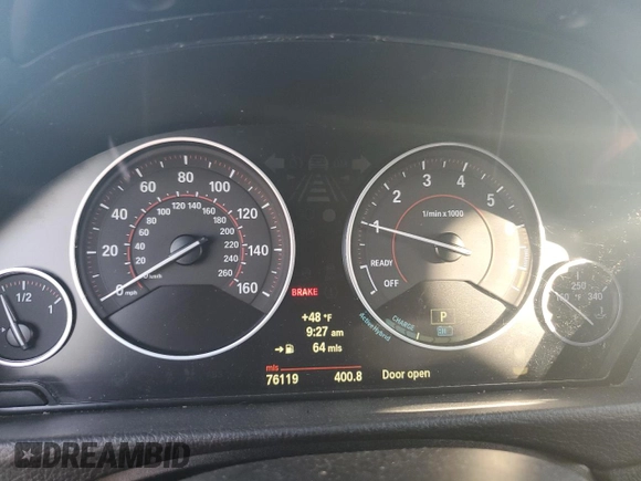 2013 BMW 3 Series ActiveHybrid 3 with VIN WBA3F9C56DF484117, listed as a Copart auction lot 79528274 with 76,119 mi miles and Salvage Title. Bid and sale history available at carsss.com. Image 9.