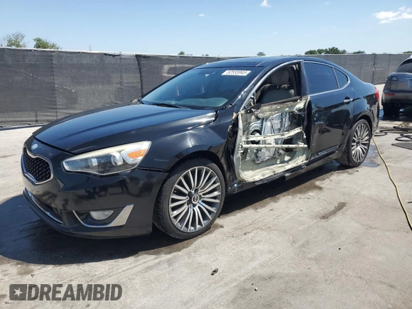 2014 Kia Cadenza Limited with VIN KNALN4D74E5129671, listed as a Copart auction lot 52555945 with 201,705 mi miles and Salvage Title. Bid and sale history available at carsss.com. Image 1.