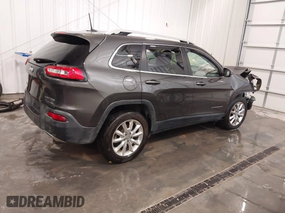 2016 Jeep Cherokee Limited with VIN 1C4PJMDS3GW296279, listed as a IAAI auction lot 41914810 with 124,886 mi miles and . Bid and sale history available at DreamBid. Image 4.