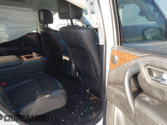 2019 Nissan Armada Platinum with VIN JN8AY2NE9K9759942, listed as a IAAI auction lot 41348179 with 114,902 mi miles. Bid and sale history available at carsss.com. Image 8.