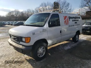 2007 Ford Econoline Cargo Commercial with VIN 1FTNE24W07DA41331, listed as a Copart auction lot 42736005 with 258,069 mi miles and Clean title. Bid and sale history available at DreamBid. Image 1.
