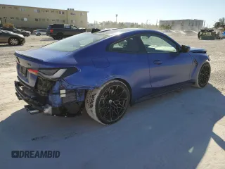 2022 BMW M4 Competition xDrive with VIN WBS43AZ0XNCK70739, listed as a Copart auction lot 82178264 with 10,019 mi miles and Salvage Title. Bid and sale history available at carsss.com. Image 3.