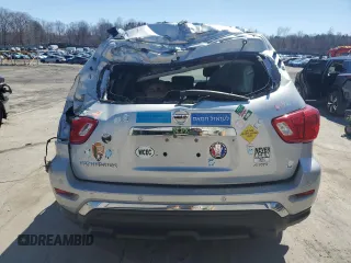 2020 Nissan Pathfinder S with VIN 5N1DR2AMXLC624519, listed as a Copart auction lot 52223695 with 0 mi miles and Salvage Title. Bid and sale history available at carsss.com. Image 6.