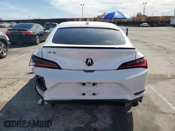 2024 Acura Integra w/A-Spec Package with VIN 19UDE4H37RA016116, listed as a Copart auction lot 48524505 with 8,603 mi miles and Salvage Title. Bid and sale history available at carsss.com. Image 6.