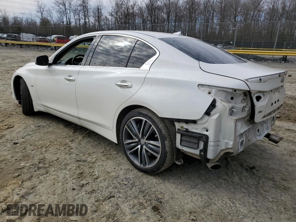 2016 Infiniti Q50 with VIN JN1EV7AR7GM346324, listed as a Copart auction lot 45091635 with 92,050 mi miles and Salvage Title. Bid and sale history available at DreamBid. Image 2.