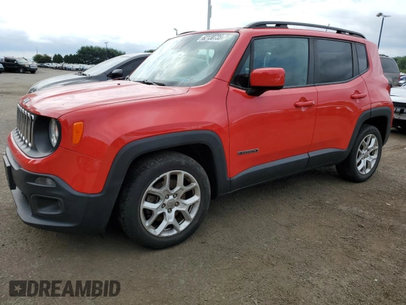 2017 Jeep Renegade Altitude with VIN ZACCJABB4HPE44986, listed as a Copart auction lot 62130735 with 86,632 mi miles and Salvage title. Bid and sale history available at DreamBid. Image 1.