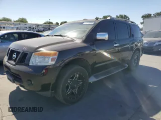 2012 Nissan Armada Platinum z VIN 5N1AA0NCXCN613122, wystawiony jako Copart lot #57276205 z przebiegiem 157 837 mil mil oraz Szkody całkowita. Historia ofert i sprzedaży dostępna na DreamBid. Obrazek 1.