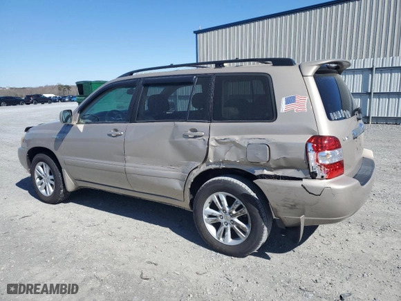 2007 Toyota Highlander Hybrid w/3rd Row with VIN JTEDW21A270018413, listed as a Copart auction lot 48807685 with 78,579 mi miles and Salvage Title. Bid and sale history available at carsss.com. Image 2.