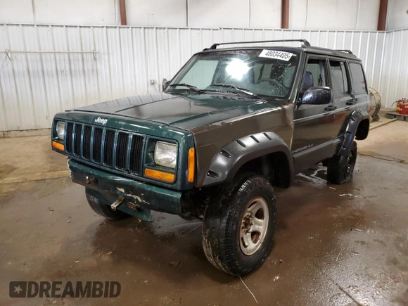 1997 Jeep Cherokee Country with VIN 1J4FJ78S8VL577137, listed as a Copart auction lot 48034405 with 156,154 mi miles and Salvage Title. Bid and sale history available at carsss.com. Image 1.