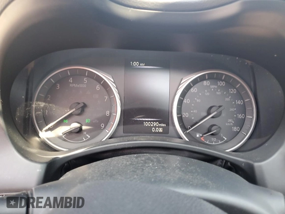 2018 Infiniti Q50 Luxe with VIN JN1EV7AP1JM351170, listed as a Copart auction lot 60412915 with 100,290 mi miles and Salvage title. Bid and sale history available at DreamBid. Image 9.