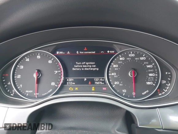 2016 Audi A7 3.0 Prestige with VIN WAU2GAFC0GN103537, listed as a IAAI auction lot 41915392 with 75,879 mi miles. Bid and sale history available at carsss.com. Image 7.