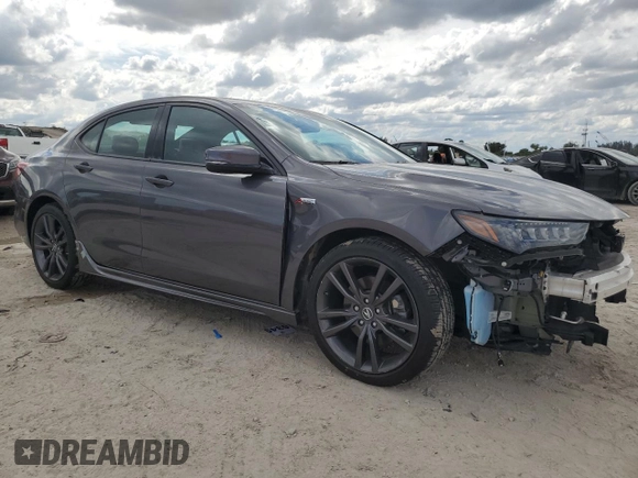 2019 Acura TLX w/A-Spec Pkg with VIN 19UUB2F69KA005036, listed as a Copart auction lot 46825015 with 8,398 mi miles and Salvage Title. Bid and sale history available at carsss.com. Image 4.