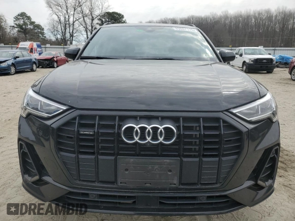 2022 Audi Q3 S line Premium Plus with VIN WA1EECF33N1054639, listed as a Copart auction lot 49807115 with 50,329 mi miles and Salvage Title. Bid and sale history available at carsss.com. Image 5.