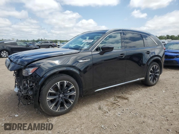 2024 Mazda CX-90 S z VIN JM3KK1HC4R1125797, wystawiony jako Copart lot #54612455 z przebiegiem 10 123 mil mil oraz Szkoda całkowita • Salvage title. Historia ofert i sprzedaży dostępna na DreamBid. Obrazek 1.
