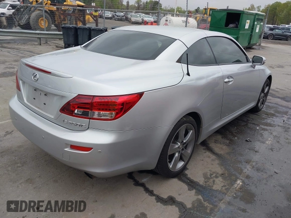 2011 Lexus IS 250 C with VIN JTHFF2C2XB2520729, listed as a IAAI auction lot 41952483 with 226,665 mi miles and . Bid and sale history available at DreamBid. Image 4.