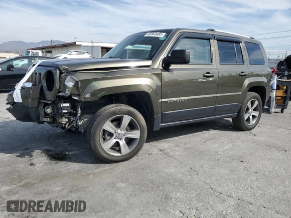 2016 Jeep Patriot Latitude with VIN 1C4NJRFB3GD586468, listed as a Copart auction lot 43583485 with 82,164 mi miles and Salvage Title. Bid and sale history available at carsss.com. Image 1.