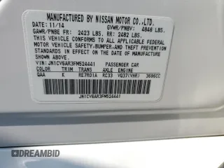 2015 Infiniti Q40 with VIN JN1CV6AR3FM524441, listed as a Copart auction lot 52998465 with 0 mi miles and Salvage Title. Bid and sale history available at carsss.com. Image 12.