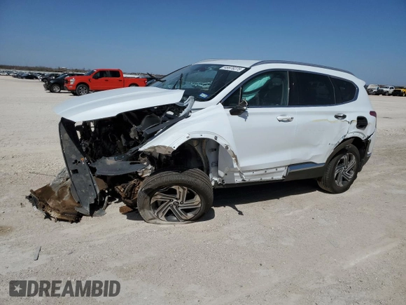 2022 Hyundai Santa Fe SEL z VIN 5NMS2DAJ3NH469026, wystawiony jako Copart lot #49979275 z przebiegiem Nie podano mil oraz Szkoda całkowita • Salvage title. Historia ofert i sprzedaży dostępna na DreamBid. Obrazek 1.