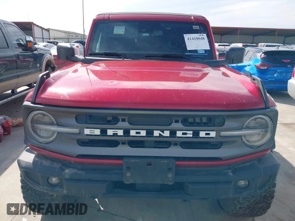 2021 Ford Bronco with VIN 1FMDE5BHXMLB01758, listed as a IAAI auction lot 41418048 with 31,652 mi miles and . Bid and sale history available at DreamBid. Image 6.