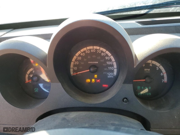 2008 Dodge Nitro SXT with VIN 1D8GU28K18W265539, listed as a Copart auction lot 42184355 with 201,139 mi miles and Salvage Title. Bid and sale history available at carsss.com. Image 9.