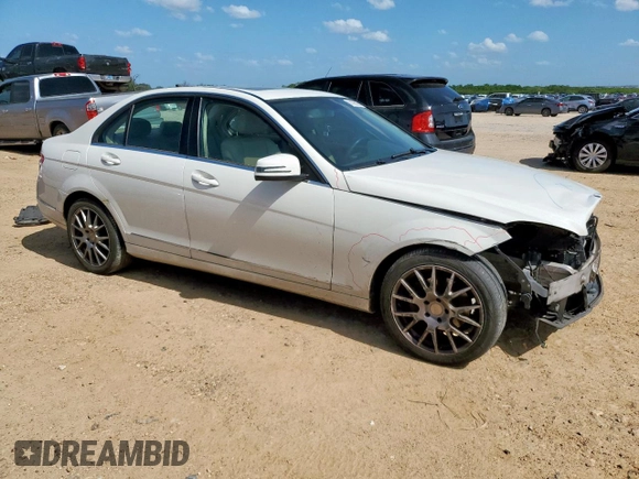 2011 Mercedes-Benz C 300 Sport with VIN WDDGF5EBXBR149024, listed as a Copart auction lot 61196585 with Not provided miles and Salvage title. Bid and sale history available at DreamBid. Image 4.