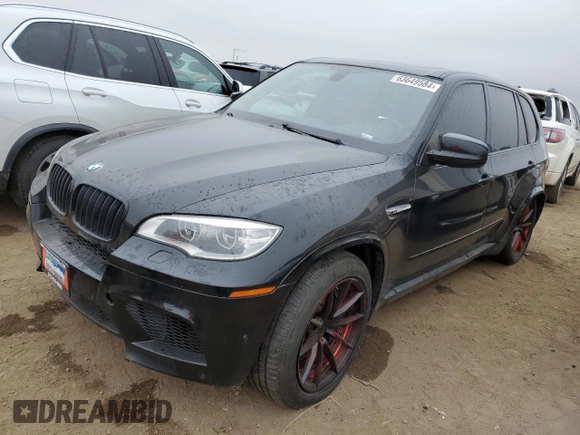 2013 BMW X5 M with VIN 5YMGY0C57DLL15713, listed as a Copart auction lot 63649584 with 0 mi miles and Salvage Title. Bid and sale history available at carsss.com. Image 1.