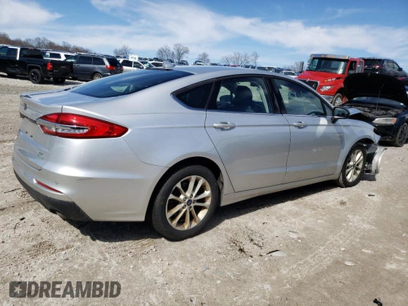 2019 Ford Fusion SE with VIN 3FA6P0HD7KR156879, listed as a Copart auction lot 52397625 with 65,027 mi miles and Salvage Title. Bid and sale history available at carsss.com. Image 3.