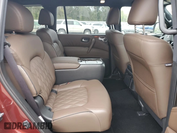 2024 Nissan Armada Platinum with VIN JN8AY2DB4R9851395, listed as a Copart auction lot 43331925 with 7,684 mi miles and Salvage Title. Bid and sale history available at carsss.com. Image 11.