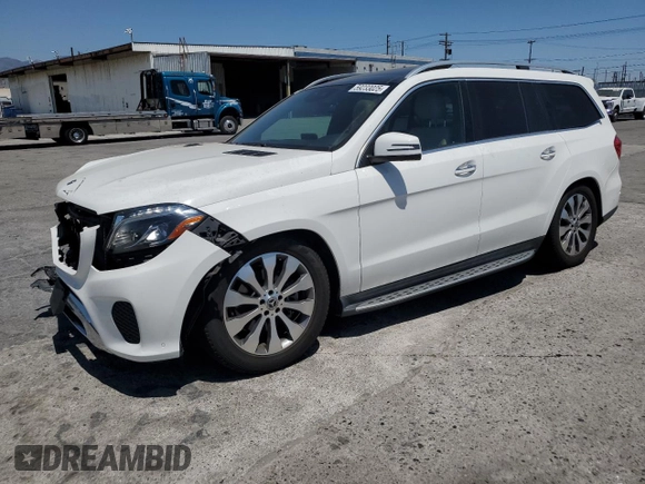 2019 Mercedes-Benz GLS 450 with VIN 4JGDF6EE9KB222613, listed as a Copart auction lot 59233025 with 73,660 mi miles and Salvage title. Bid and sale history available at DreamBid. Image 1.