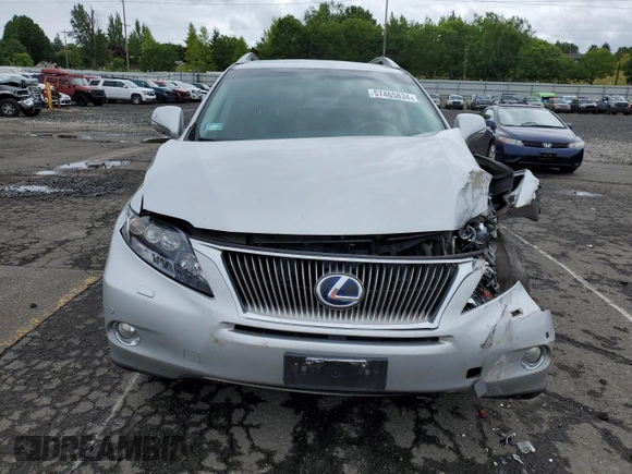 2010 Lexus RX 450h with VIN JTJBC1BA2A2022273, listed as a Copart auction lot 57465834 with 105,515 mi miles and Salvage Title. Bid and sale history available at DreamBid. Image 5.