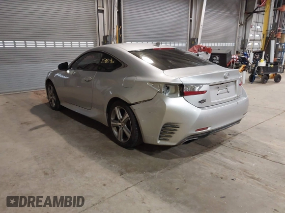 2015 Lexus RC 350 F Sport with VIN JTHSE5BC5F5001699, listed as a IAAI auction lot 41394274 with 150,319 mi miles and . Bid and sale history available at carsss.com. Image 3.
