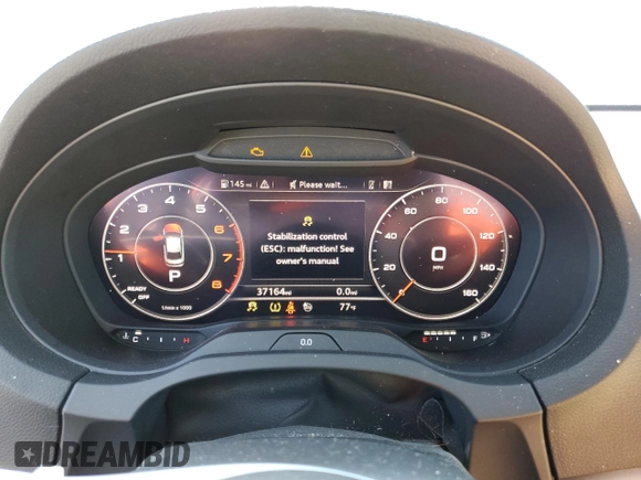 2018 Audi A3 Premium with VIN WAUAUGFF6J1091328, listed as a Copart auction lot 67236414 with 37,164 mi miles and Salvage Title. Bid and sale history available at DreamBid. Image 9.
