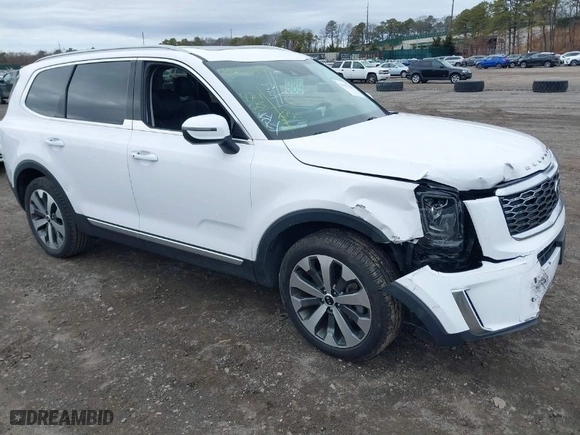 2021 Kia Telluride S with VIN 5XYP6DHC9MG167072, listed as a IAAI auction lot 41703428 with 47,725 mi miles. Bid and sale history available at carsss.com. Image 1.