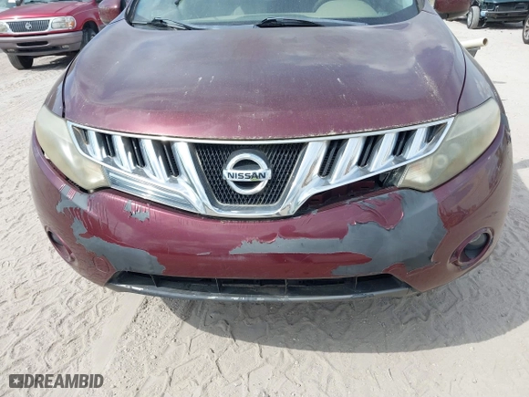 2009 Nissan Murano SL with VIN JN8AZ18W89W148226, listed as a IAAI auction lot 41877458 with 1 mi miles. Bid and sale history available at carsss.com. Image 6.