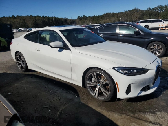2021 BMW 4 Series 430i with VIN WBA53AP03MCF97965, listed as a Copart auction lot 82152154 with 41,854 mi miles and Salvage Title. Bid and sale history available at DreamBid. Image 4.