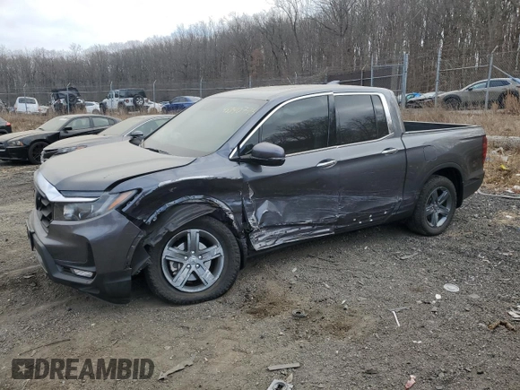 2022 Honda Ridgeline RTL-E with VIN 5FPYK3F77NB024900, listed as a Copart auction lot 48840775 with 31,990 mi miles and Salvage title. Bid and sale history available at DreamBid. Image 1.