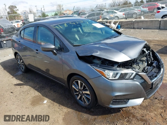 2021 Nissan Versa SV with VIN 3N1CN8EV6ML862409, listed as a IAAI auction lot 41845275 with 64,234 mi miles and . Bid and sale history available at carsss.com. Image 1.