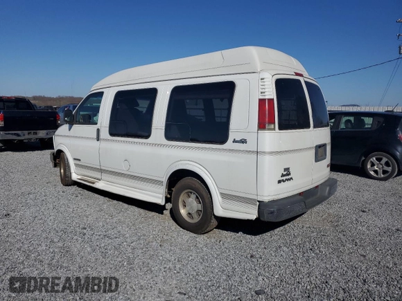 2001 GMC Savana Cargo YF7 Upfitter with VIN 1GDFG15R511109001, listed as a Copart auction lot 48427195 with 73,722 mi miles and Salvage Title. Bid and sale history available at DreamBid. Image 2.