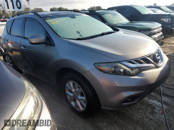 2012 Nissan Murano S with VIN JN8AZ1MU2CW120630, listed as a Copart auction lot 74250174 with 0 mi miles and Salvage Title. Bid and sale history available at carsss.com. Image 4.