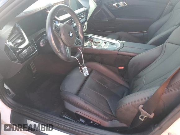 2021 BMW Z4 sDrive30i with VIN WBAHF3C09MWX24087, listed as a Copart auction lot 73919214 with 0 mi miles and Salvage Title. Bid and sale history available at carsss.com. Image 7.
