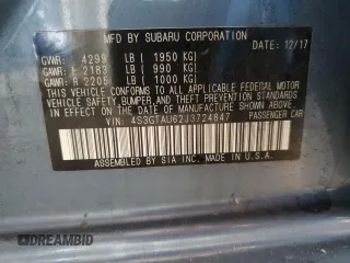 2018 Subaru Impreza Limited with VIN 4S3GTAU62J3724847, listed as a Copart auction lot 46976245 with 18,179 mi miles and Salvage title. Bid and sale history available at DreamBid. Image 12.