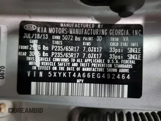 2014 Kia Sorento LX с VIN 5XYKT4A66EG492464, выставлен на аукционе Copart как лот 60675765 с пробегом 145 898 миль миль и Чистый • Clean title. История ставок и продаж доступна на DreamBid. Изображение 13.